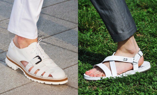 Shoes and white sandals for men - Malaspina